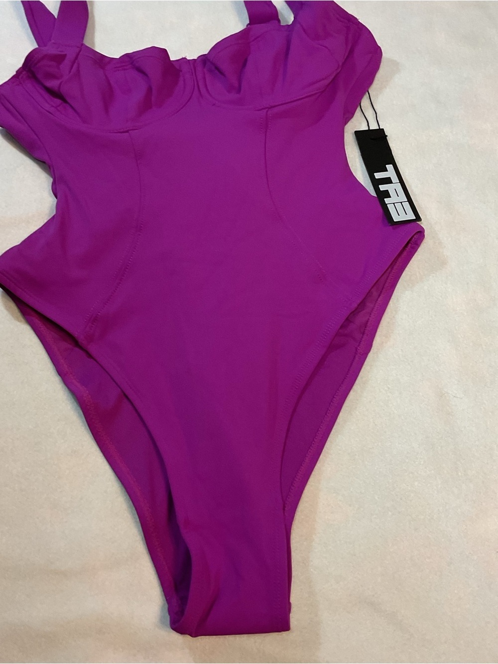New TA3 Hi-Cut Lifty Sculpting One Piece Swimsuit. Orchid. XS/Short. B-C Cup.